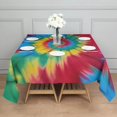 thumbnail image 3 of Colorful Tie Dye Mandala Pattern Square Tablecloth,Waterproof Square Table Cover,Wipeable Spillproof Washable Table Cover for Home Kitchen Party Decor 42"X42"(107x107cm), 3 of 6