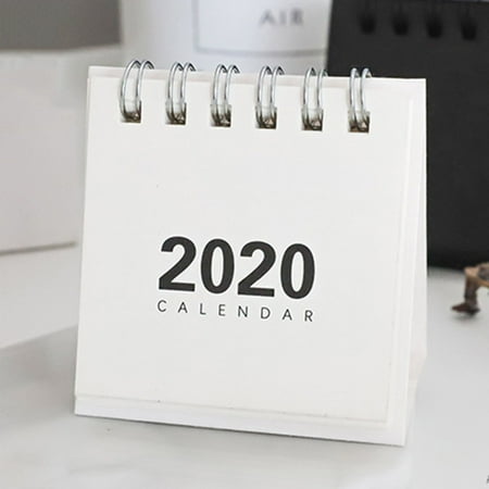 AkoaDa 2 PCS Fashion 2020 Mini Simple Small Fresh Calendar Desktop Office (Best Calendar For Small Business)