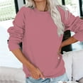 thumbnail image 6 of Baqcunre Casual Round Neck Sweatshirt Long Sleeve Top Cute Pullover Loose Version Pullover Sweater Womens Tops Crewneck Sweatshirts Women'S Sweatshirts Sweatshirt For Women,Color Pink,Size 2XL, 6 of 6