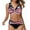 Blue, variant on Jiyugala 4Th of July Tankini Swimsuits for Women Women Padded Push-Up Bra Bikini Set Ruffles Swimsuit Low Waist Bathing Suit Swim
