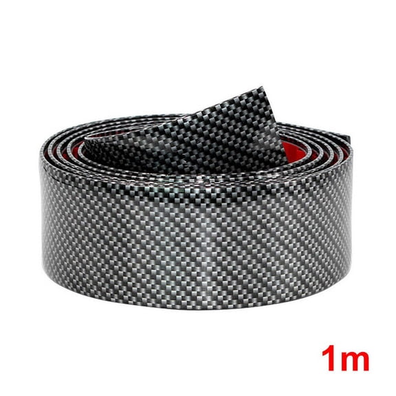 3CM*1M Car Sticker Carbon Fiber Rubber DIY Door Sill Protector Edge Guard Strip