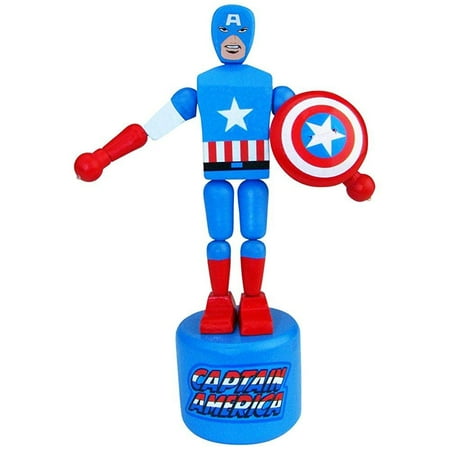 Entertainment Earth Captain America Wood Push Puppet