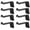 Black 8Pcs, variant on IMossad 4PCS Cowboy Hat Shaped Wall Hooks - Double Layer Storage Rack for Hats, Scarves, Keys & Bags - Waterproof High-Density Plastic