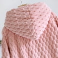 thumbnail image 4 of Hifoo Women's Solid Color Sleepwear Loose Hooded Robe With Thick Plush Long Autumn/Winter Coral Bathrobe With Big Pockets And Long Sleeves Cozy Casual Home Loungewear, 4 of 8