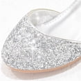 thumbnail image 5 of hoksml Girls Glitter Princess Heels with Star Ankle Strap, Sparkly Low Heel Dress Shoes for Wedding Party Pageant and Holiday Wear, 5 of 7
