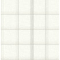 Chesapeake Twain Light Grey Plaid Wallpaper