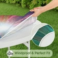 thumbnail image 5 of Colorful Swirl Tie Dye Pattern Round Fitted Tablecloth with Elastic Edge,Dining Table Cover Waterproof,Outdoor Round Tablecloth for Camping,Dining,Indoor and Outdoor, 5 of 7