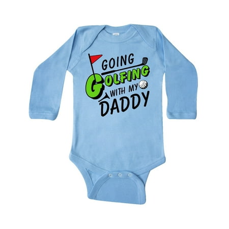 

Inktastic Going Golfing with my Daddy- kids golf Gift Baby Boy or Baby Girl Long Sleeve Bodysuit