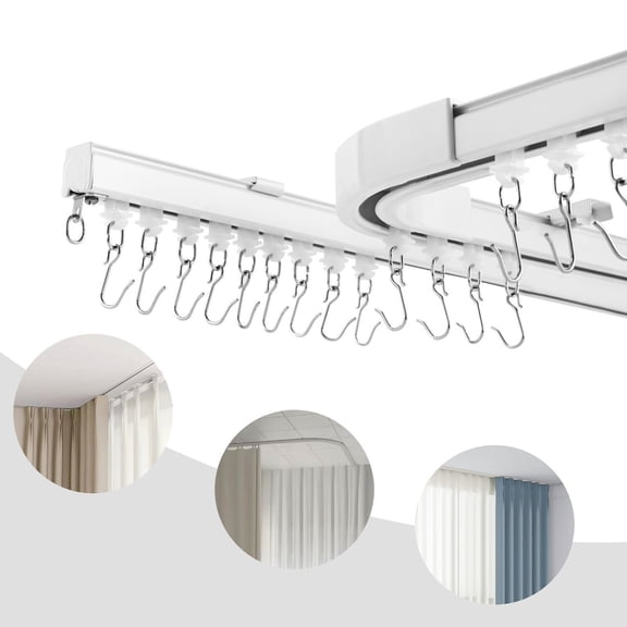 Curtain Track Rail Set For Ceiling Room Divider Privacy 12ft-18ft Heavy Duty