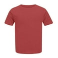 thumbnail image 6 of EHTMSAK Womens Basic Tops Summer Tshirts Longer Length Round Neck Short Sleeve Shirts Plus Size Blouses Red 5X, 6 of 6