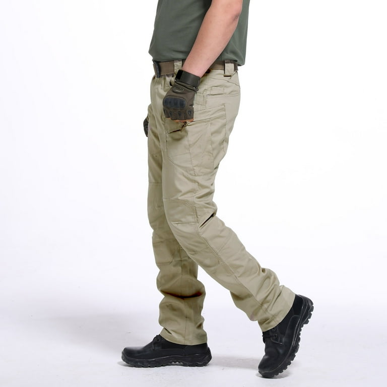 Men's Cargo Trousers Work Wear Combat Safety Cargo 6 Pocket Full Pants Gray  XXL