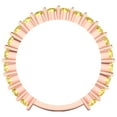thumbnail image 5 of 1.2 ctw Wedding Band for Women - 18K Rose Gold Simulated Yellow Diamond Stackable Eternity Ring, 5 of 6