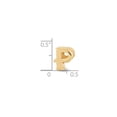 thumbnail image 2 of Sterling Silver Gold-Flashed Reflections Letter P Bead Charm - Measures 8.18x8.18mm Wide, 2 of 2
