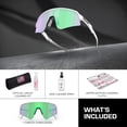thumbnail image 3 of Oakley OO9465 Sutro Lite Sweep Shield Shaped Non-Polarized Sunglasses for Men - Includes Official Eyewear Kit - Matte White Frame with Prizm Road Jade Lens, 3 of 5
