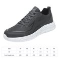 thumbnail image 2 of Zapatillas de deporte para hombre Zapatos de senderismo Transpirable PU Deportes para primavera otoño (44) Gris, 2 of 7