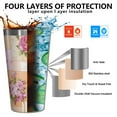 thumbnail image 3 of 16oz Tumblers Pioneer Flower Stainless Steel Vacuum Insulated Double Wall Travel Tumbler Cups Mug with Lid and Straw,Cleaning Brush for Coffee,Tea, 3 of 4