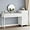 White, variant on Condemo Vanity Desk with Reversible Drawer, 55 inch Makeup Vanity Table with 7 Drawers, Dressing Table for Women, Girls, Brown and White (Without Mirror & Stool)