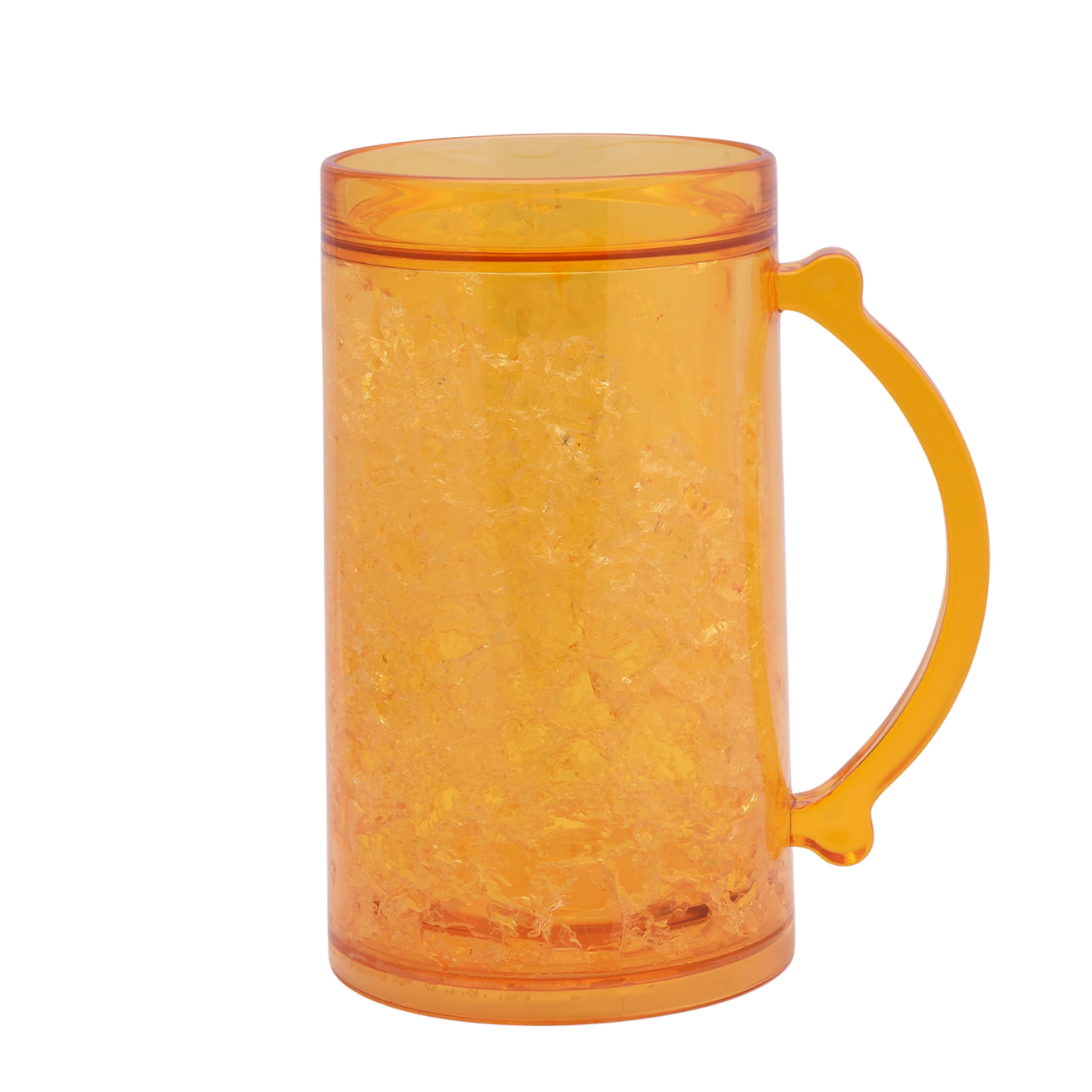 Wwyybfk Beer Mug Set, Freezer Glasses Beer Mug with Handle, 18oz Skull Beer Glasses Cups for Men, Bar, Beverage, Dishwasher Freezer Safe 510ml 4-Pack
