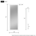 NeuType 47"*16" Full Length Over The Door Mirror Hanging Mirror for Bedroom Dorm Room White