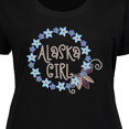 thumbnail image 4 of Inktastic Alaska Girl Forget-Me-Not Flower Women's Plus Size T-Shirt, 4 of 5