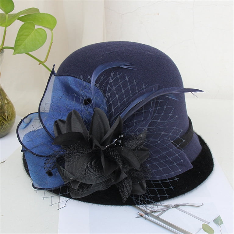 winter dress hats ladies Women's Winter Fashion Hat - Formal Headwear with Asymmetric Bowknot