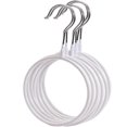 thumbnail image 1 of Scarf Hooks - 8pcs Non-slip Steel Tie Loop Holder Organizer For Neckties, Shawls Scarves, Cashmere (white), 1 of 5