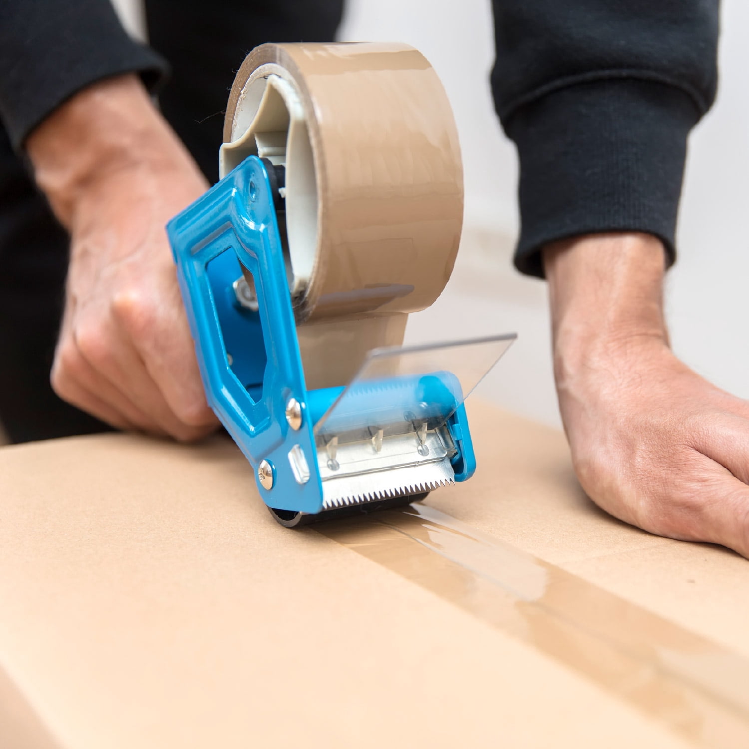 Shield Tape 1.88 Inch x 110 Yards Tan Carton Sealing Tape Packing Shipping, 2.3 Mil 12 Rolls