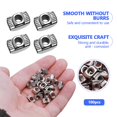 thumbnail image 3 of UKCOCO 100Pcs European Aluminum Extrusions Slim T-Nut Thread T Sliding Nut Square Blocks Aluminum Profile Accessories (Silver), 3 of 3