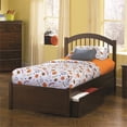 thumbnail image 2 of Atlantic Furniture Windsor Twin XL Spindle Storage Bed in Walnut, 2 of 5