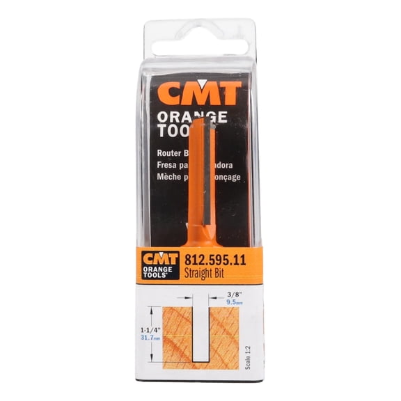 CMT 812.595.11 Straight Bit for Handheld Routers, Router Tables, and CNC Machines