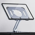 thumbnail image 4 of Xingzhi Support Pliable pour Tablette, Hauteur Réglable Multi-angle, Support en Alliage d'Aluminium, Support de Bureau à Domicile Mains Libres pour Portable, Cadeaux, Argent, 4 of 9