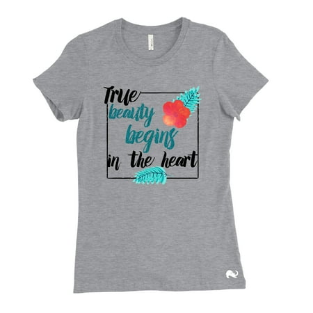 

NanyCraft s True Beauty Begins in the Heart Ladies Shirt