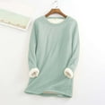 thumbnail image 2 of Women's Thermal Underwear Top Lined Sweatshirt Crewneck Pullover Long Sleeve Winter Warm Sweater Casual Comfortable 2024, 2 of 2