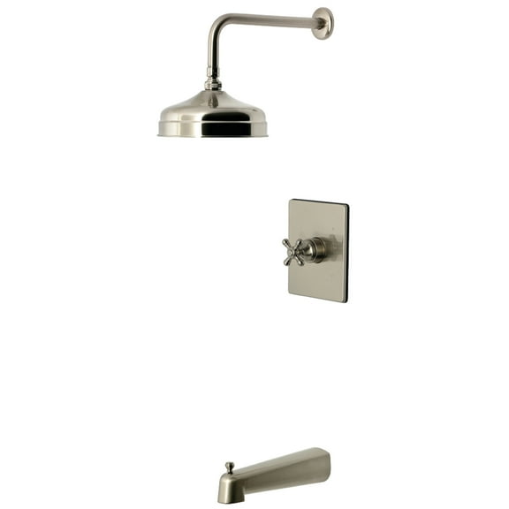 Kingston Brass KB6348BX Metropolitan Single-Handle Pressure Balanced Tub and Shower Faucet, Brushed Nickel