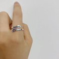 thumbnail image 2 of Faith Cross Sterling Silver Open Statement Rings Adjustable Minimalist Hope Love Eternity Wedding Band Promise Ring Wrap Finger Bands Fashion Jewelry Gifts for Women Men Xmas, 2 of 10