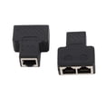 thumbnail image 1 of Divisor De Extensión De Red, 2 Paquete RJ45 Ethernet Cable Divisor Conector Adaptador De Red 1 A 2 Puertos Interfaz De Adaptador De Toma De Socket Femenino Distribuidor De Red De, 1 of 7