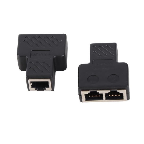 Divisor De Extensión De Red, 2 Paquete RJ45 Ethernet Cable Divisor Conector Adaptador De Red 1 A 2 Puertos Interfaz De Adaptador De Toma De Socket Femenino Distribuidor De Red De