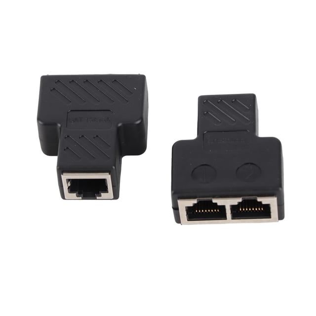 Divisor De Extensión De Red, 2 Paquete RJ45 Ethernet Cable Divisor Conector Adaptador De Red 1 A 2 Puertos Interfaz De Adaptador De Toma De Socket Femenino Distribuidor De Red De