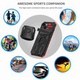 thumbnail image 6 of Dteck Detachable Sports Wristband Case for iPhone 13, Shockproof Hard PC Silicone Bumper Hybrid Kickstand Cover, Great for Hiking Biking Walking Gym Running Workout Exercise Arm Band Case (Red), 6 of 10