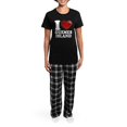 thumbnail image 4 of CafePress - I Heart Guemes Island Pajamas - Women's Short Sleeve Print T-Shirt and Pants Dark Cotton Pajama Set, 4 of 7