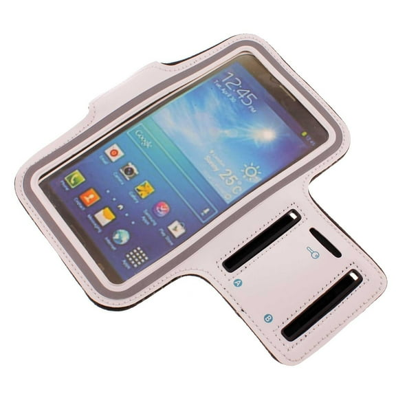 Sports Running Armband for Samsung Galaxy S22 Ultra Phones - White Gym Workout Case Cover Band Arm Strap Compatible With Samsung Galaxy S22 Ultra