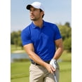thumbnail image 3 of Men’s 5-Pack Short Sleeve Pique Golf Polo Shirt – Modern-Fit Casual & Golf Shirt (Sizes: S-3XL), 3 of 6