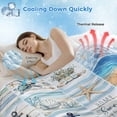 thumbnail image 3 of Blue Coastal Cooling Blanket,Lightweight Breathable Summer Throw Blanket with Double Sided Cold Effect,Turtle Nautical Anchor Octopus Starfish Coral Picnic Blankets Bed Sheet for Hot Sleepers 40"x60", 3 of 8