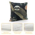 thumbnail image 4 of Patifu Sloth Square Pillow Covers Cushion Covers, Follow Your Dreams Throw Pillow Cover Cute Sloth Tree Branch Pillowcases Home Decorative for Couch Sofa Car Bedroom, No Insert 24x24in, 4 of 5
