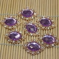 thumbnail image 3 of Rongfmy 10 Piece Crystal Rhinestone Button Flatback Gemstone DIY Jewelry Cabochon 30x25mm, 3 of 8