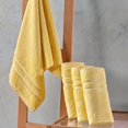 thumbnail image 3 of Hawmam Linen Yellow Towels - Luxury Small Hand Towels for Bathroom, College Dorm, Spa, Hotel Quality, Airbnb, GYM - Quick Dry, High Absorbent, Low Lint - 16' x 29', 4-Pack Hand Towel Set, 3 of 6