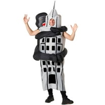 Morph Adult Inflatable Gorilla Skyscraper Costume Blow Up Monkey Halloween Halloween Brown One Size