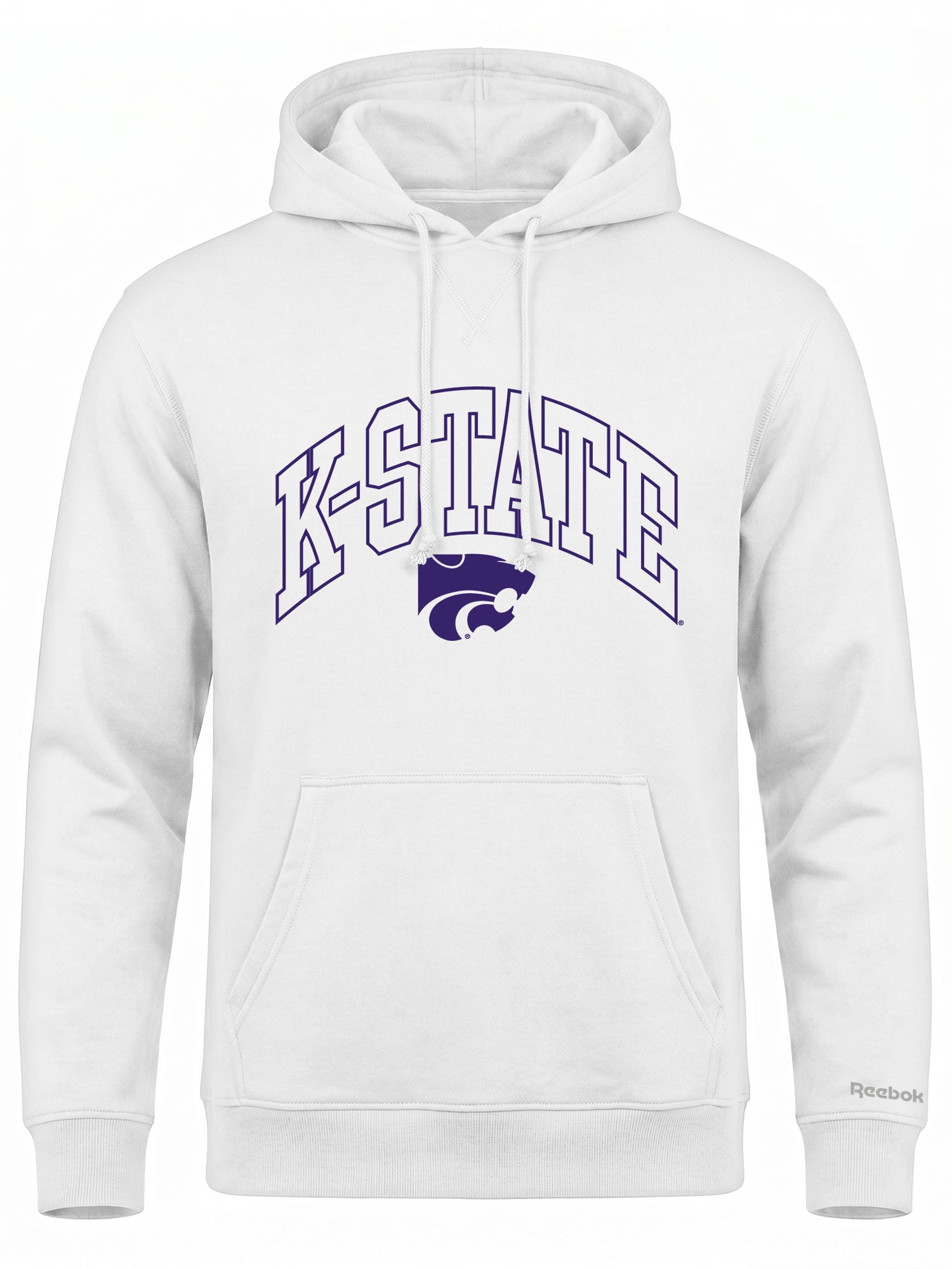 Kansas State Wildcats Reebok Mens White Hooded Sweatshirt