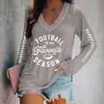 thumbnail image 1 of HongQid Womens Long Sleeve T-Shirts Casual V Neck Loose Fit Shirts Fall Lightweight Graphic Basic Tees, 1 of 4