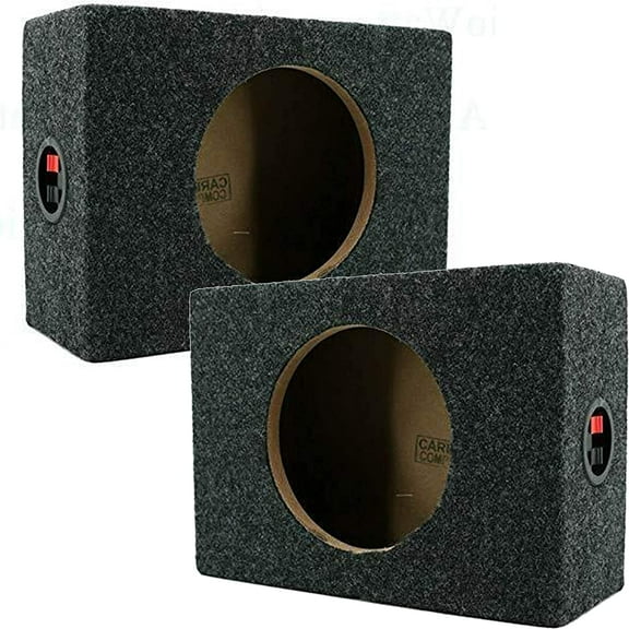 2X  CA-65CB 6.5- Inch Vented Speaker Box Enclosure Carpet Texture Terminal Cup Product for Great Audio Medium-Density Fibreboard Sturdy Construction -Pair